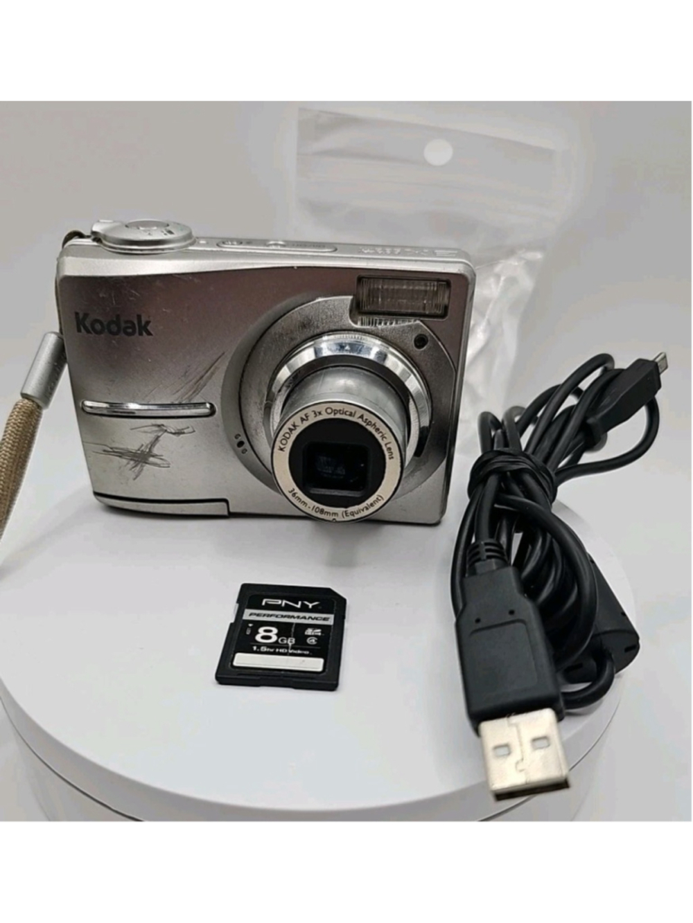Kodak EasyShare C713 Digital Camera 7MP Tested SD Card USB Cable Phone Adapter